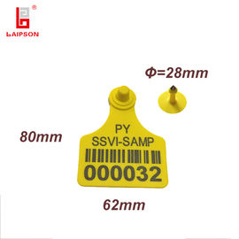 Laipson Tpu Yellow Livestock Identification Tags Laser Print Cattle Cow Dairy